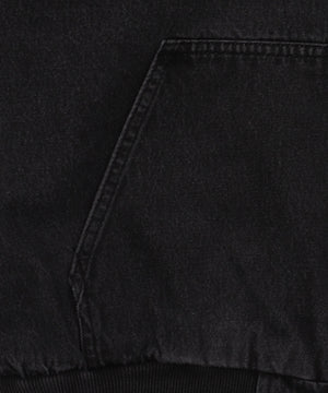 ヴィンテージウォッシュデニムBIGフードブルゾン