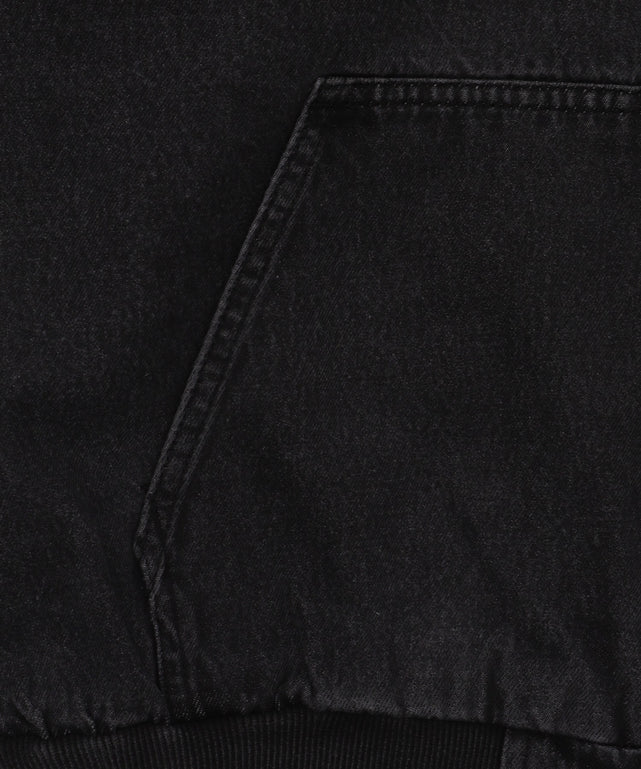 ヴィンテージウォッシュデニムBIGフードブルゾン