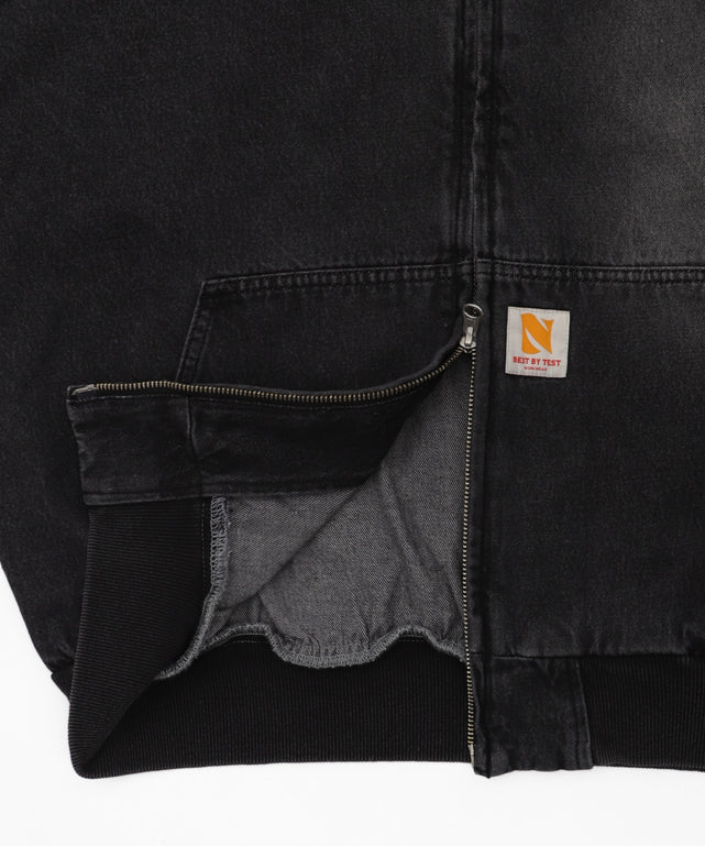 ヴィンテージウォッシュデニムBIGフードブルゾン