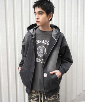 ブラック(ブラックオーバーダイ) モデル：180cm F着用