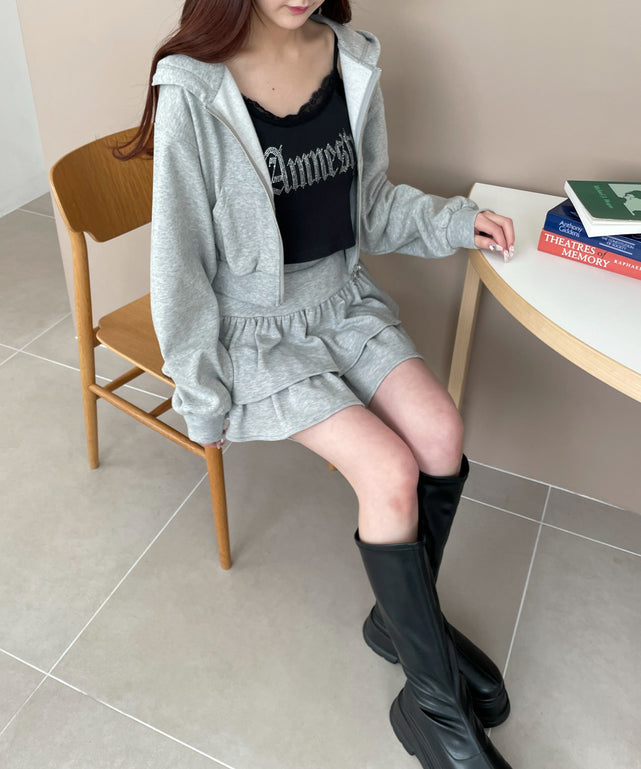 杢グレー モデル：160cm F着用