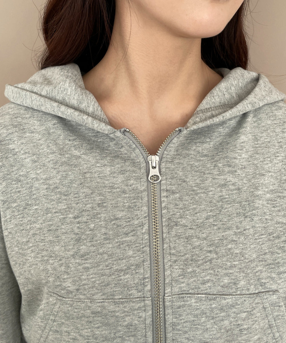 Wジップショートパーカー