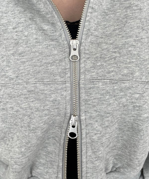 Wジップショートパーカー