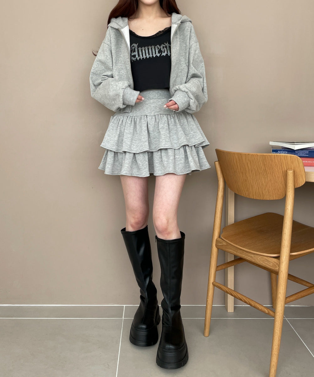 杢グレー モデル：160cm F着用