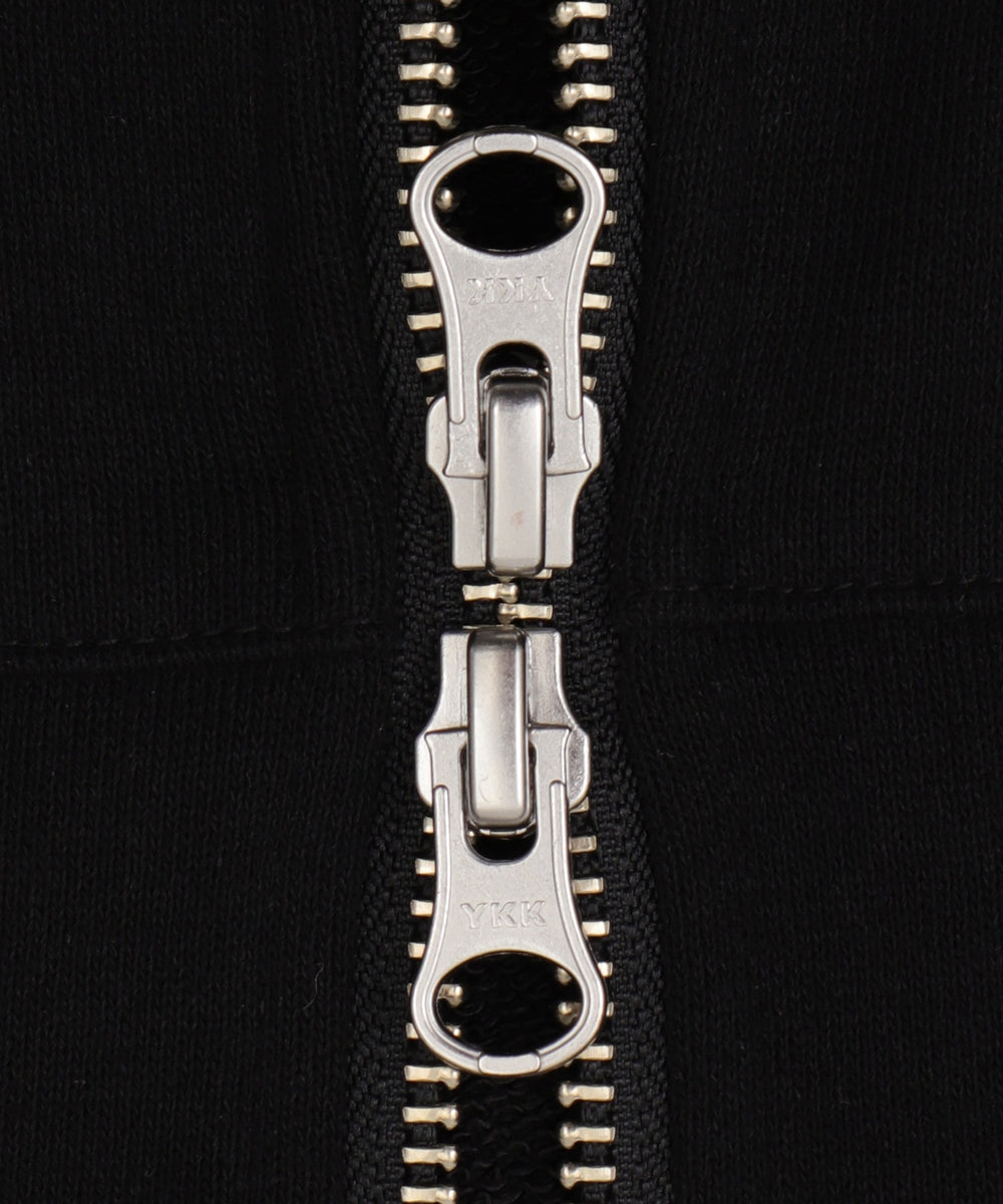 Wジップショートパーカー