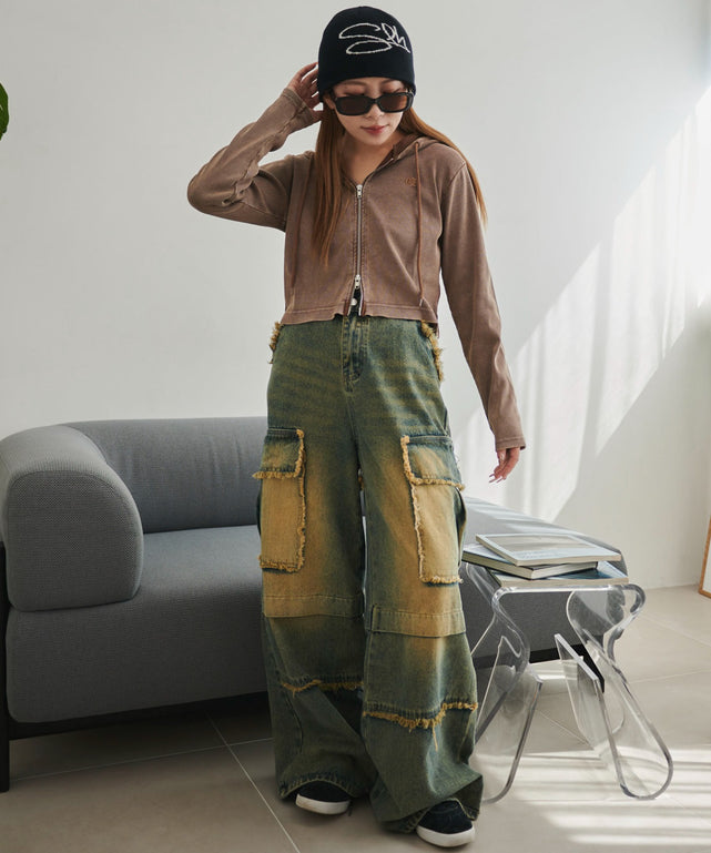 ブラウン　モデル:155cm F着用