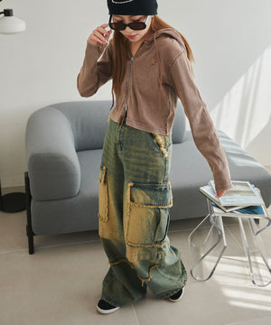 ブラウン　モデル:155cm F着用