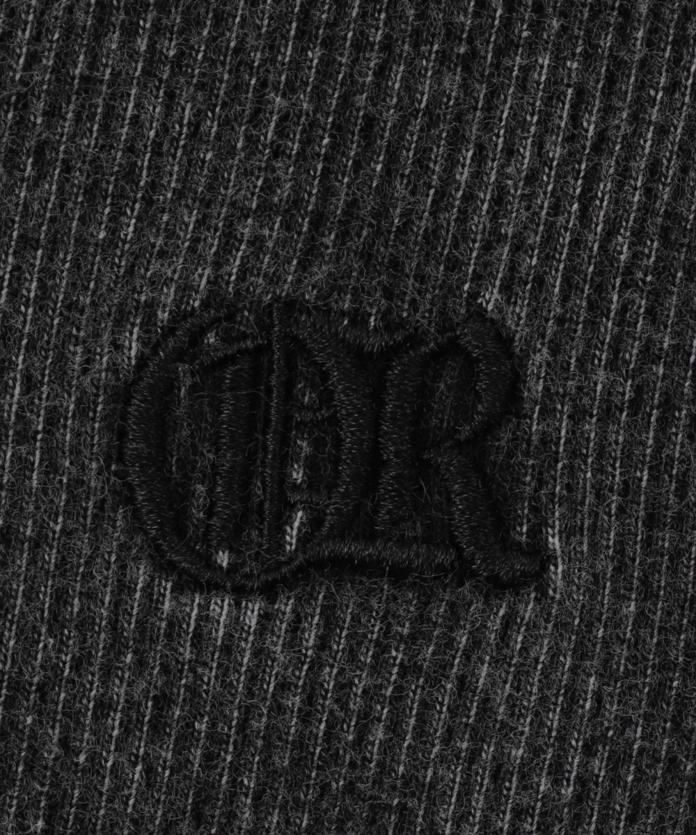 ワンポイント刺繍Wジップリブパーカー