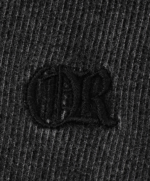 ワンポイント刺繍Wジップリブパーカー