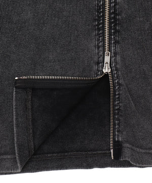 ワンポイント刺繍Wジップリブパーカー