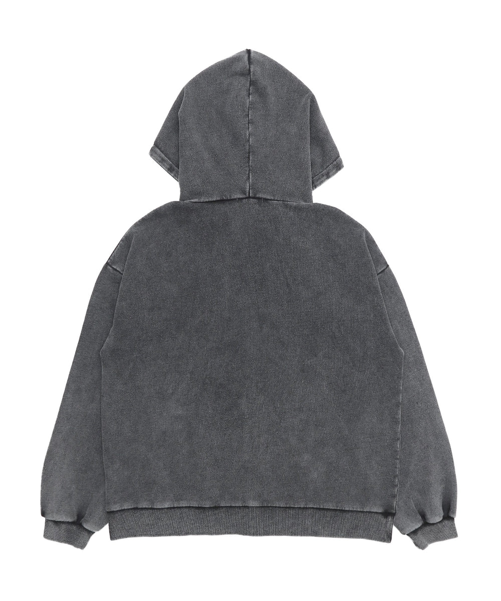 ロゴヴィンテージウォッシュジップパーカー