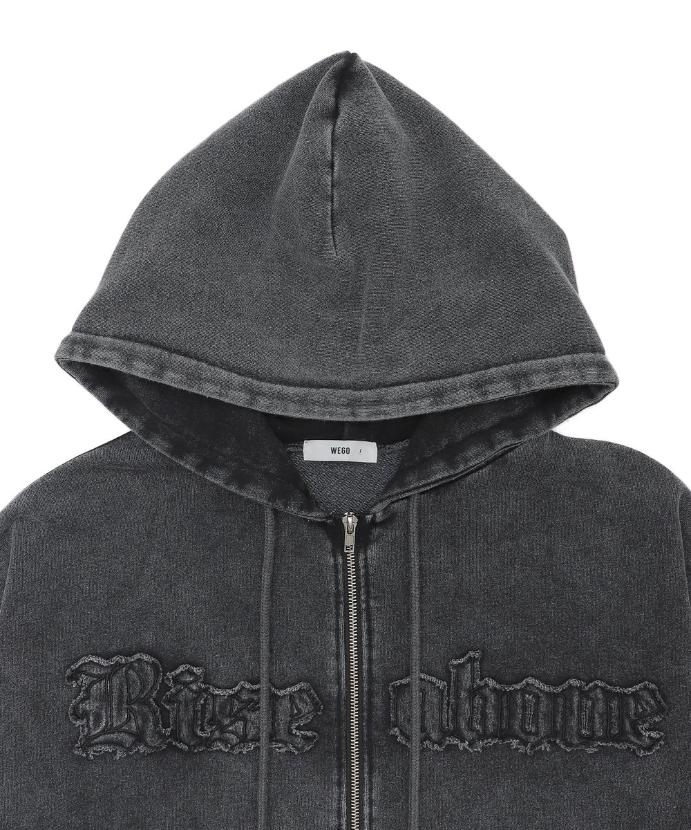 ロゴヴィンテージウォッシュジップパーカー