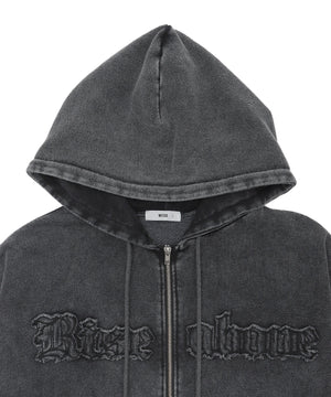 ロゴヴィンテージウォッシュジップパーカー