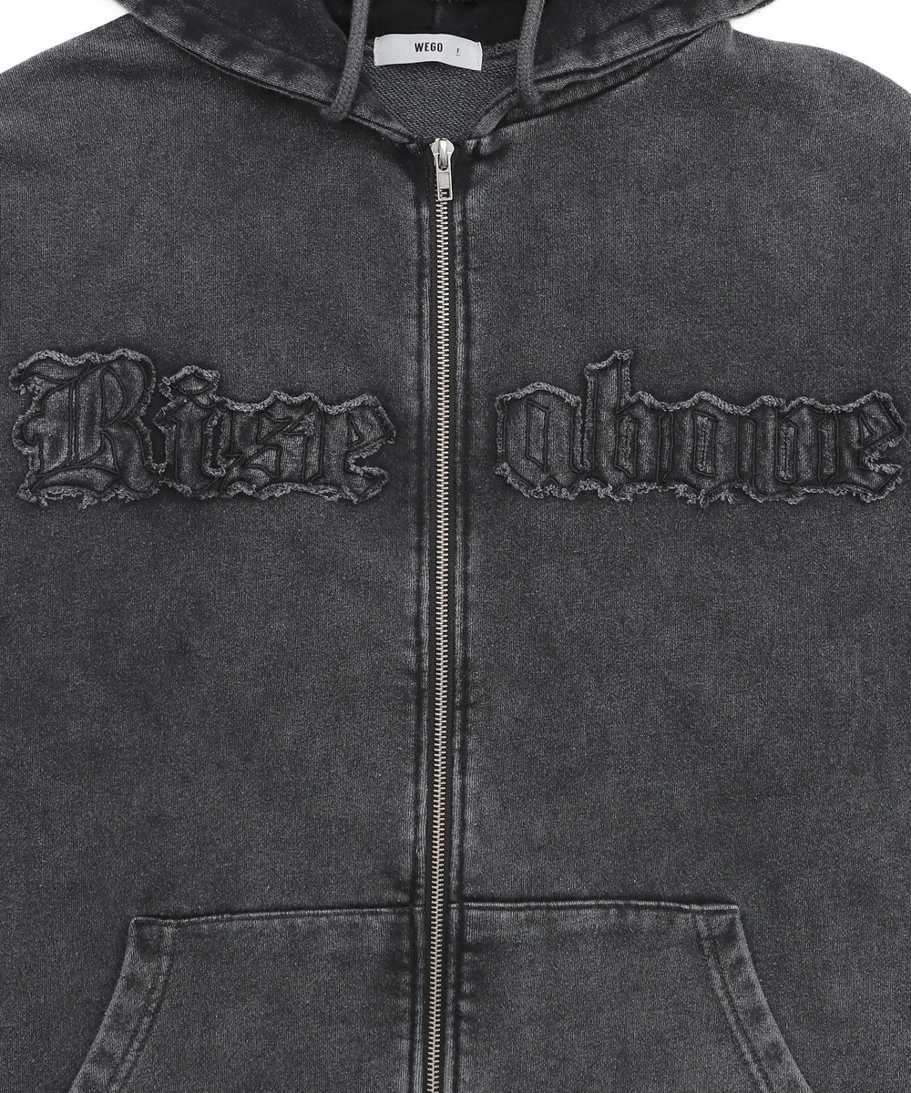ロゴヴィンテージウォッシュジップパーカー