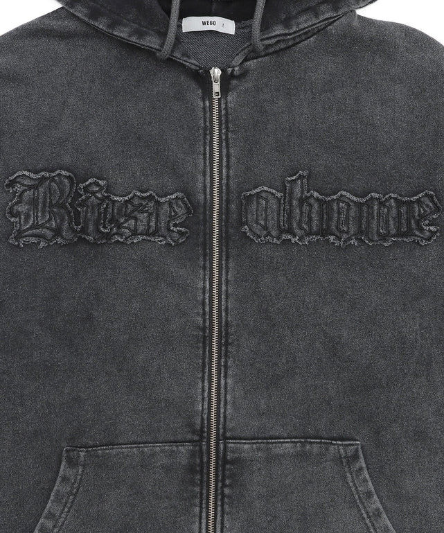 ロゴヴィンテージウォッシュジップパーカー