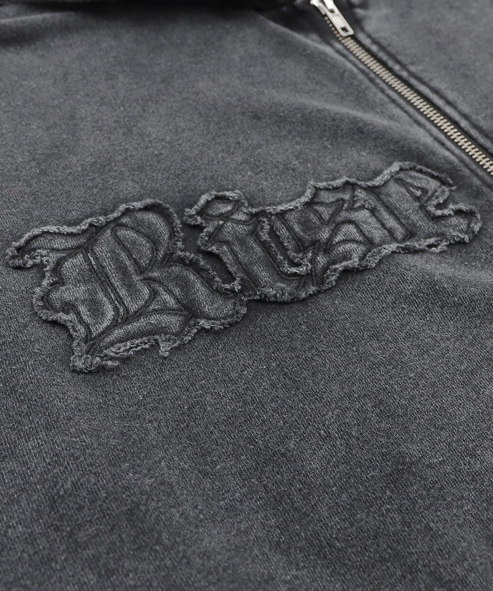 ロゴヴィンテージウォッシュジップパーカー