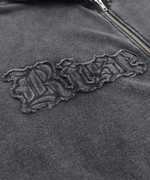 ロゴヴィンテージウォッシュジップパーカー