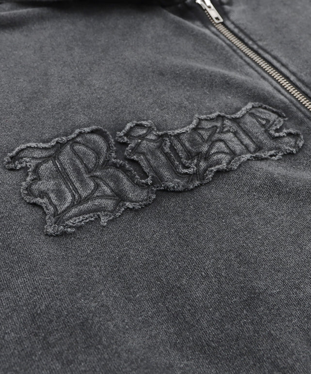 ロゴヴィンテージウォッシュジップパーカー