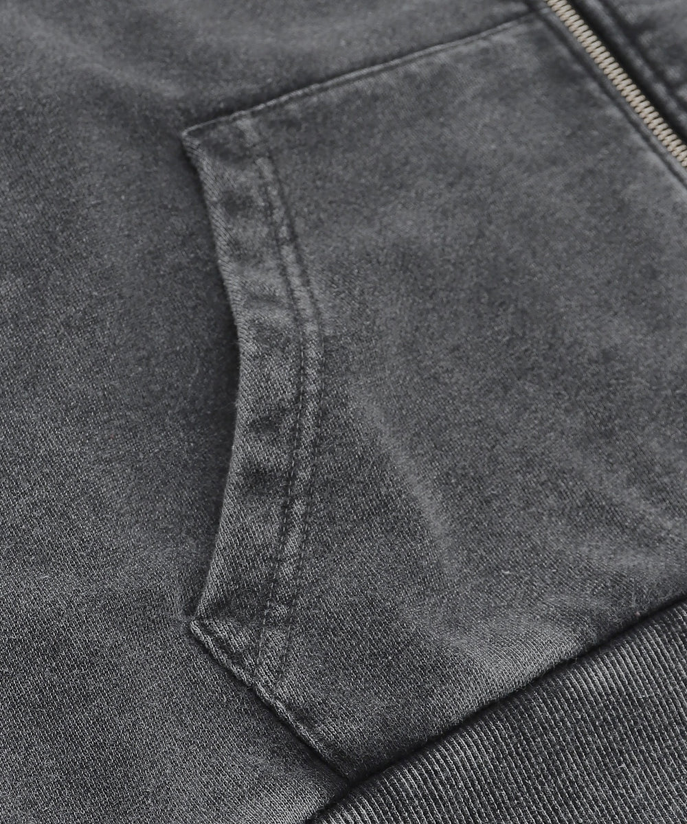 ロゴヴィンテージウォッシュジップパーカー