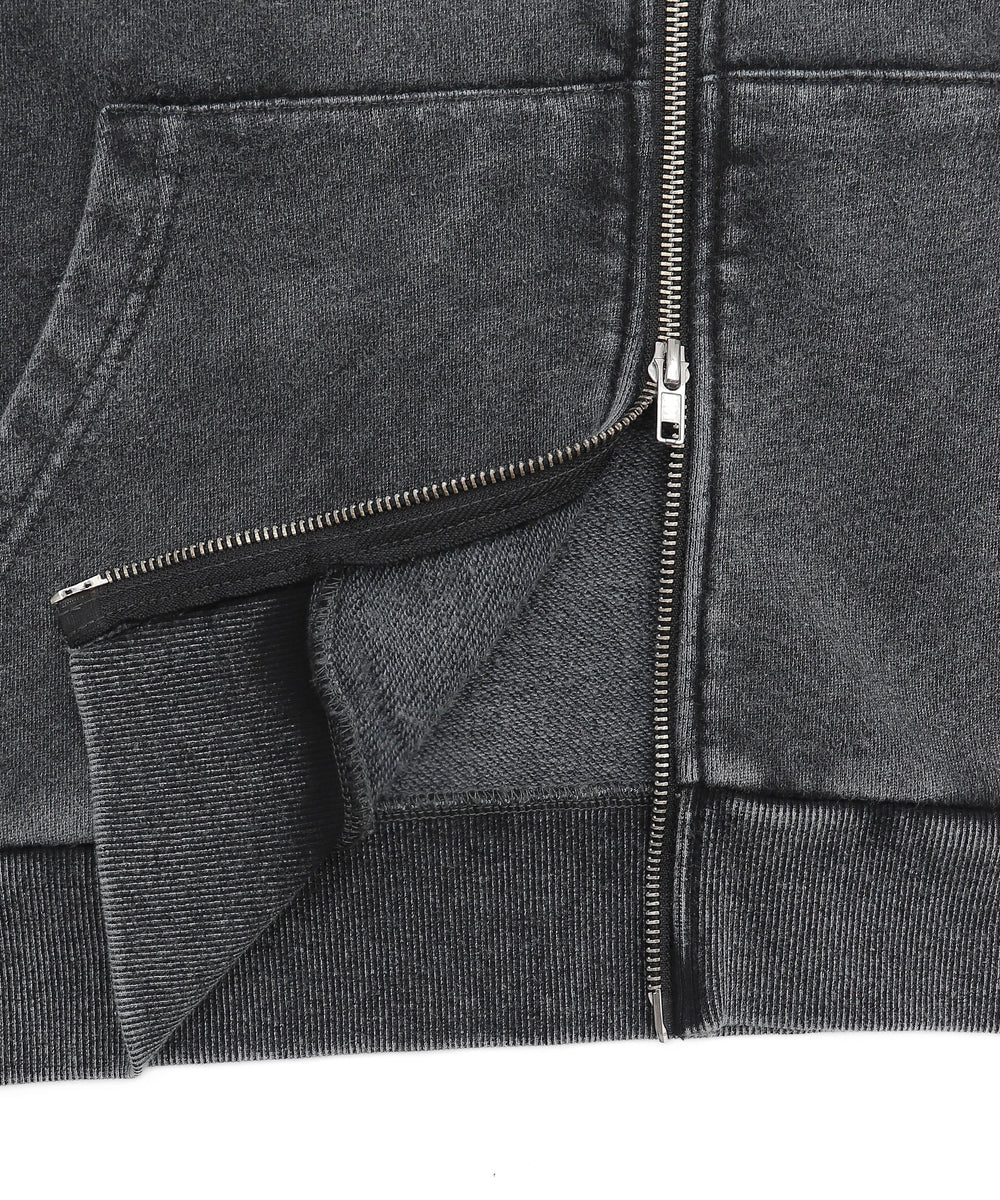 ロゴヴィンテージウォッシュジップパーカー