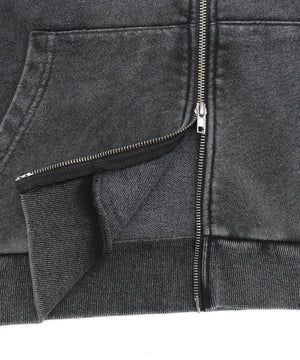 ロゴヴィンテージウォッシュジップパーカー