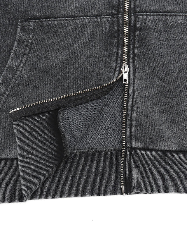 ロゴヴィンテージウォッシュジップパーカー