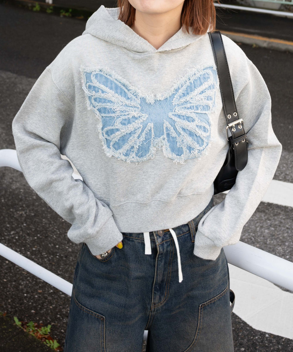 杢グレー　モデル:155cm F着用