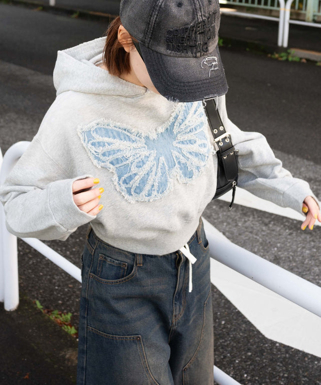 杢グレー　モデル:155cm F着用