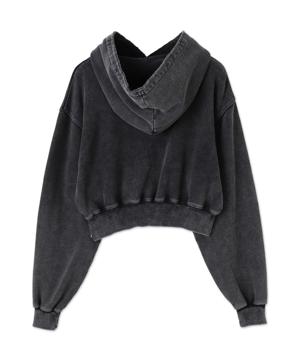 ヴィンテージウォッシュバタフライショートパーカー