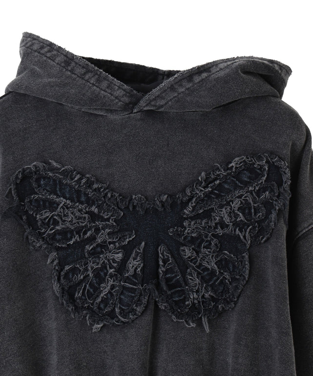 ヴィンテージウォッシュバタフライショートパーカー