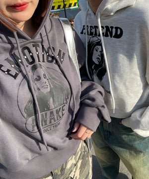 ガールプリントプルパーカー