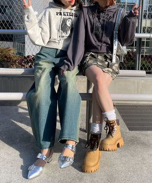 ガールプリントプルパーカー