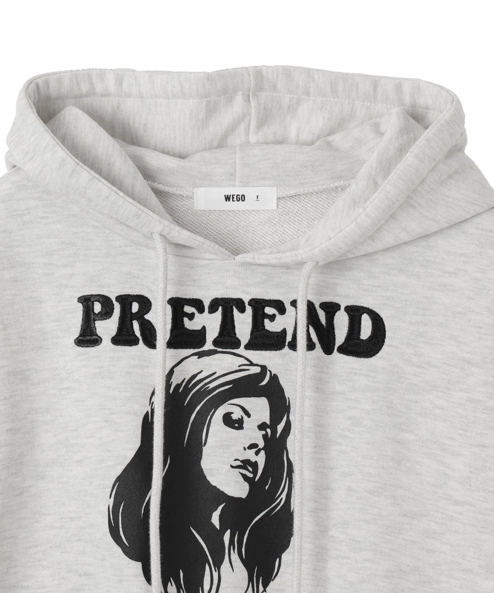 ガールプリントプルパーカー