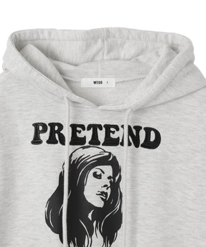 ガールプリントプルパーカー