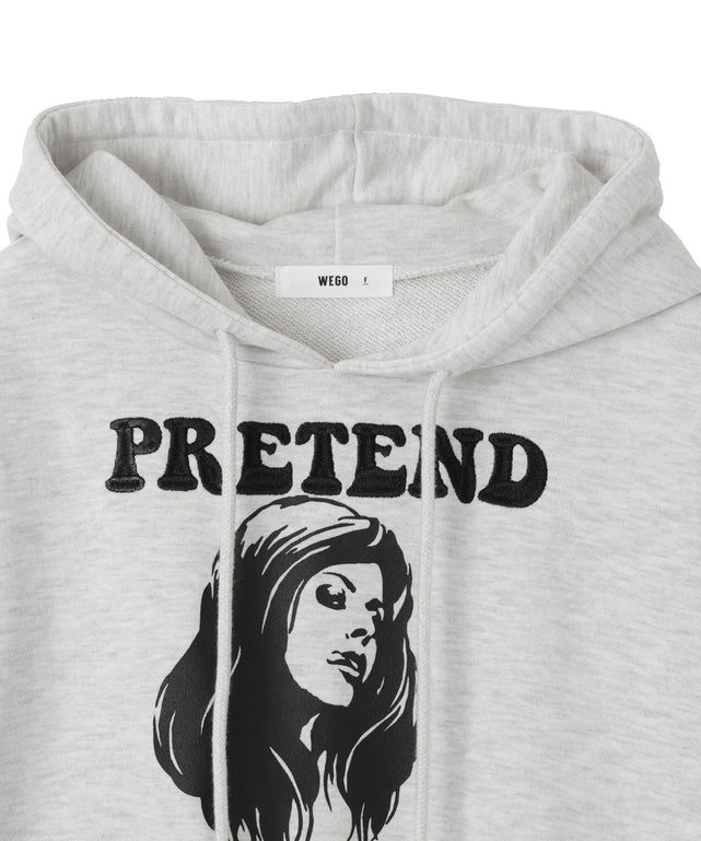 ガールプリントプルパーカー