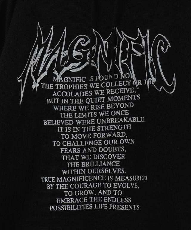 グラフィックプリントニットパーカー