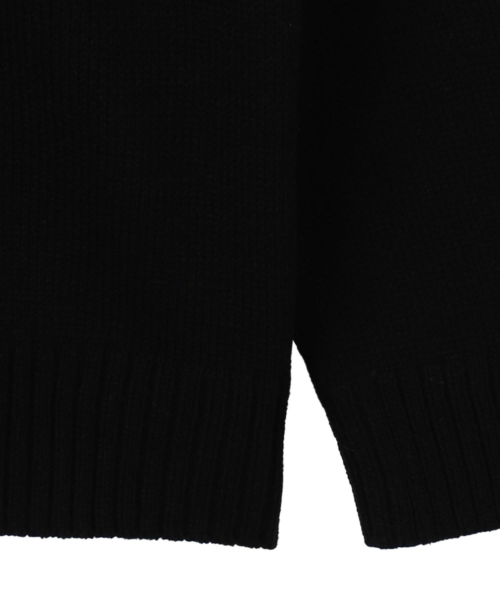 グラフィックプリントニットパーカー