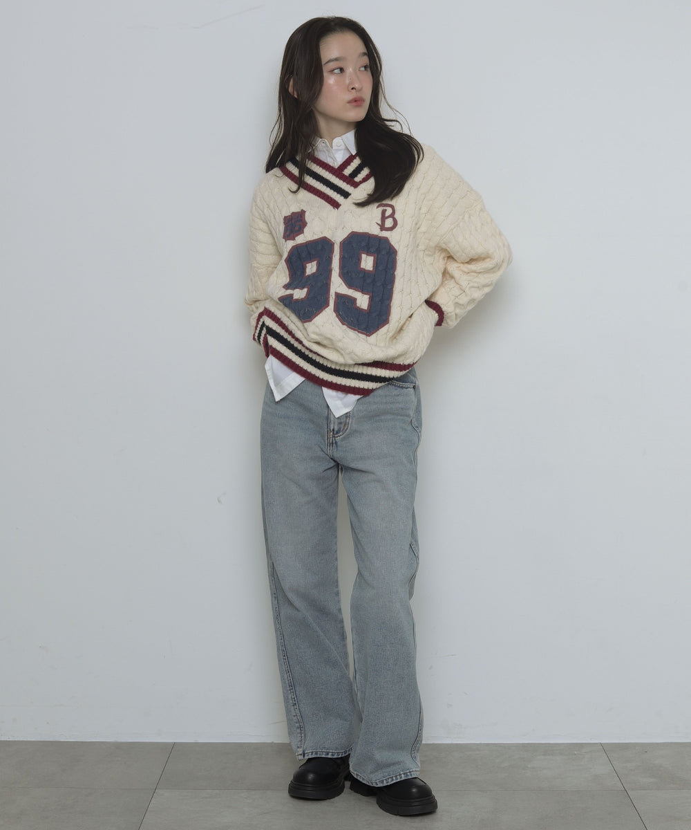 デニム淡　モデル：163cm M着用