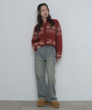 デニム淡加工　モデル：163cm M着用