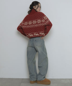 デニム淡加工　モデル：163cm M着用