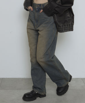 デニム濃加工　モデル：163cm M着用