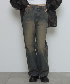 デニム濃加工　モデル：163cm M着用