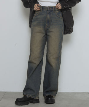 デニム濃加工　モデル：163cm M着用