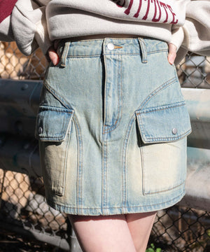 デニム淡加工　モデル:155cm　F着用