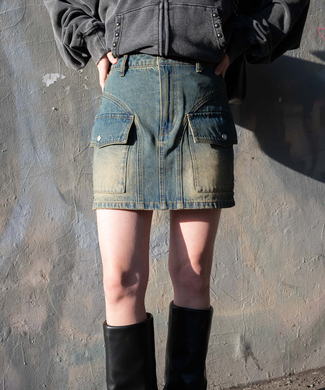 デニム中濃加工　モデル:155cm　F着用