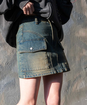 デニム中濃加工　モデル:155cm　F着用