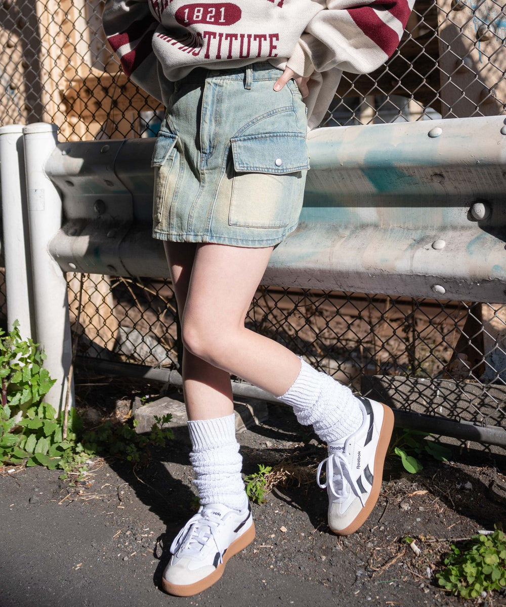 デニム淡加工　モデル:155cm　F着用