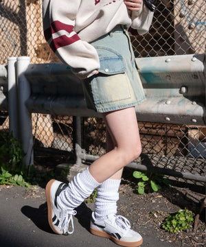 デニム淡加工　モデル:155cm　F着用