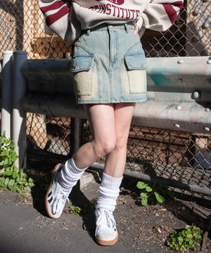 デニム淡加工　モデル:155cm　F着用