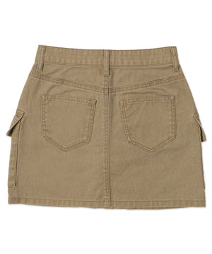 ヴィンテージウォッシュカーゴミニスカート